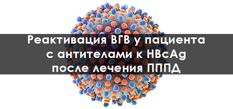 Реактивация вируса гепатита B у пациента с антителами к HBcAg после противовирусной терапии гепатита C