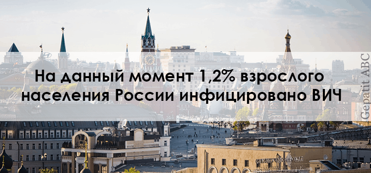 Сколько людей болеют ВИЧ в России в 2019 году?